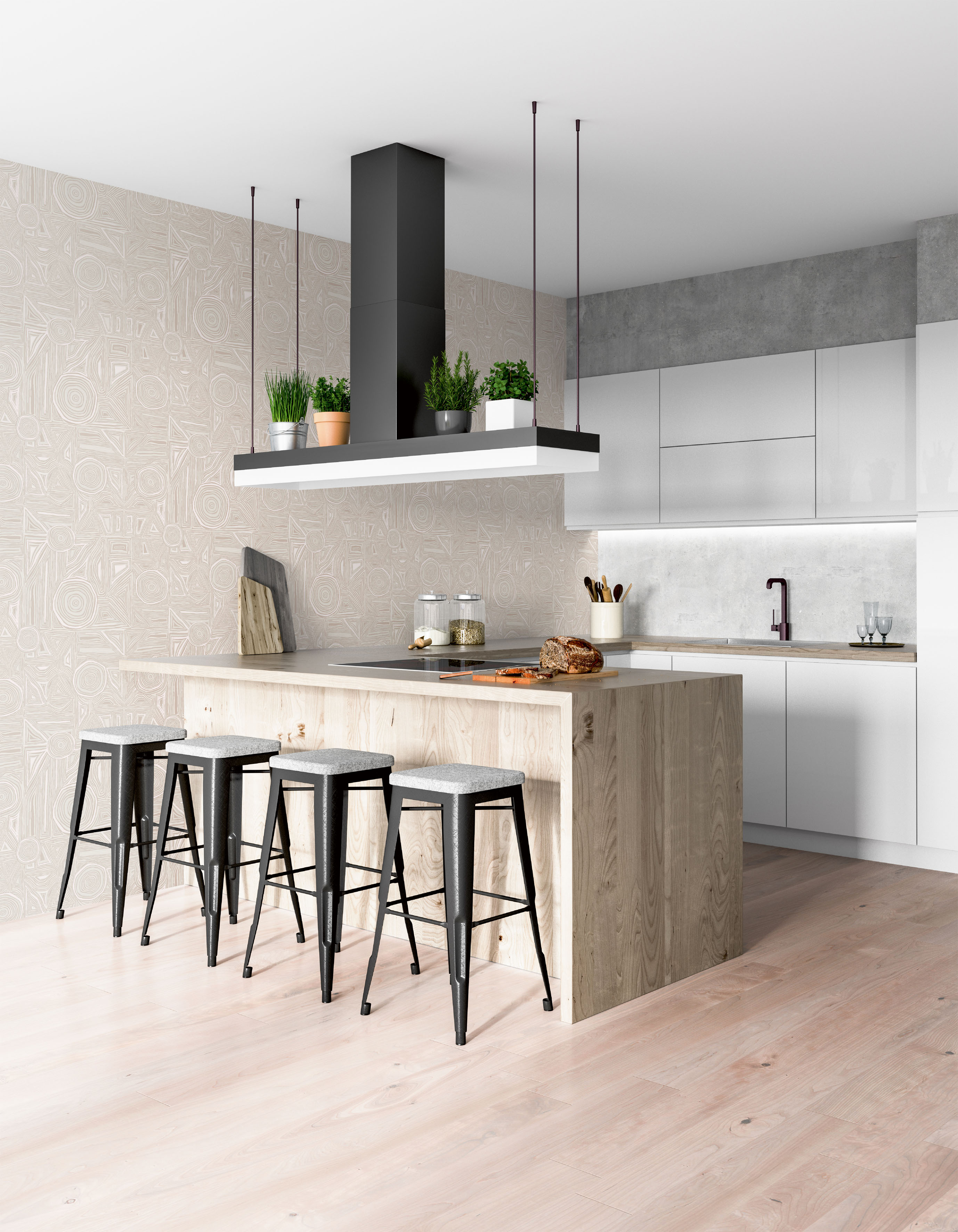 Обои Milassa Полинезия Маори PLZ1 001 10,05×1 фото в интерьере